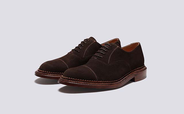 Grenson Gresham Mens Formal Shoes in Brown Suede GRS113512